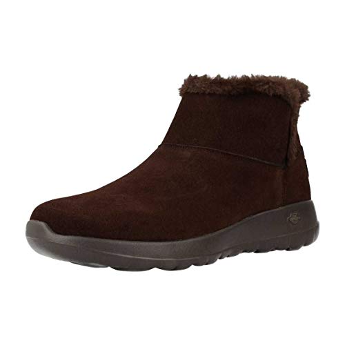 Skechers Damen On-the-go Joy - Bundle Up Klassisch Stiefeletten, Braun (Chocolate Suede Chocolate), 36 EU von Skechers
