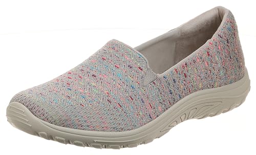 Skechers Damen Reggae Fest – Weide – Engineered Knit Twin Gore Slip On (Willows) Flacher Slipper, Taupe, 35 EU von Skechers