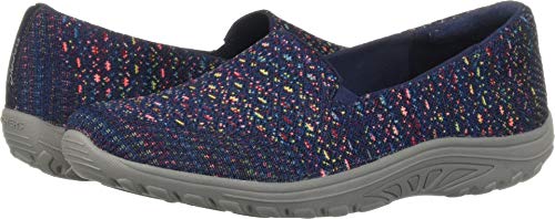 Skechers Damen Reggae Fest – Wicker – Engineered Knit Twin Gore Slip on (Weiden) Flacher Slipper, Navy, 36 EU von Skechers