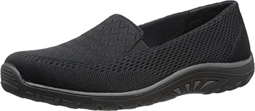 Skechers Damen Reggae Fest – Weide Flacher Slipper, schwarz (Netzstoff), 38 EU Weit von Skechers