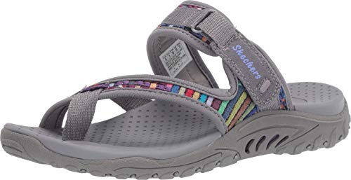 Skechers Damen Reggae Mad Swag Zehentrenner Sandale, Grau, 39 EU von Skechers