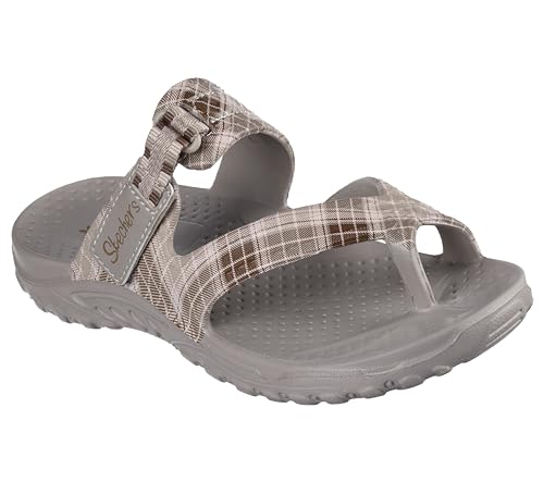Skechers Damen Reggae – Schottenkaro-Anhänger Sandale, Natur/Rosa, 41 EU Skechers Damen Reggae – Schottenkaro-Anhänger Sandale, Natur/Rosa, 41 EU von Skechers