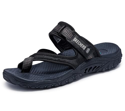 Skechers Damen Reggae-Seize The Day-Toe Tanga Sandale Flip-Flop, Schwarz (schwarz), 40 EU von Skechers