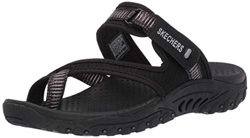Skechers Damen Reggae – Seize The Day – Zehentrenner Flipflop, Schwarz, 38 EU von Skechers