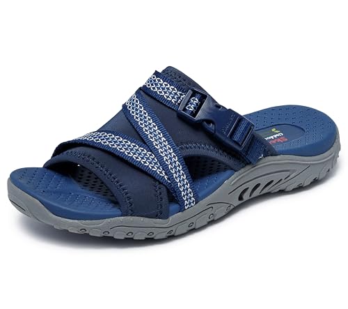Skechers Damen Reggae-Slide Thru Sportsandale, Navy, 37 EU von Skechers