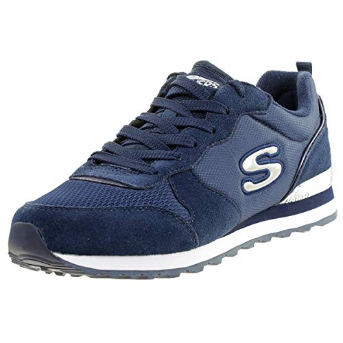 Skechers Damen retros-og 85-gold gorl sneakers, Navy Suede Mesh Nylon Silver Trim Nvy, 36 EU von Skechers