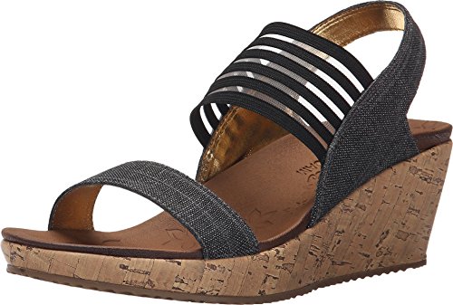 Skechers Damen Rumblers SCI-FI Slingback Sandalen, Black Mitobuck/Gore/Trim, 37 EU von Skechers