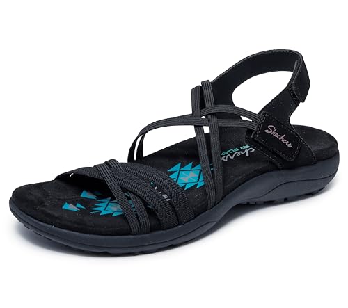 Skechers Damen Reggae Slim-Takes Two Sandals, Black, 41 EU von Skechers