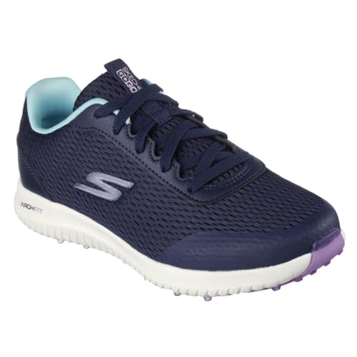 Skechers Damen Womens Shoe-go Golf Max 2 Fairway 3 Sneaker, Navy Mesh Multi Trim, 38 EU von Skechers