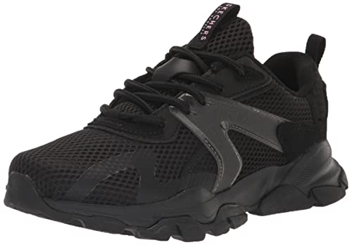 Skechers Damen Sierra Sneaker, Schwarzer Duraleather schillernder TPR, Hot Melt, 38.5 EU von Skechers