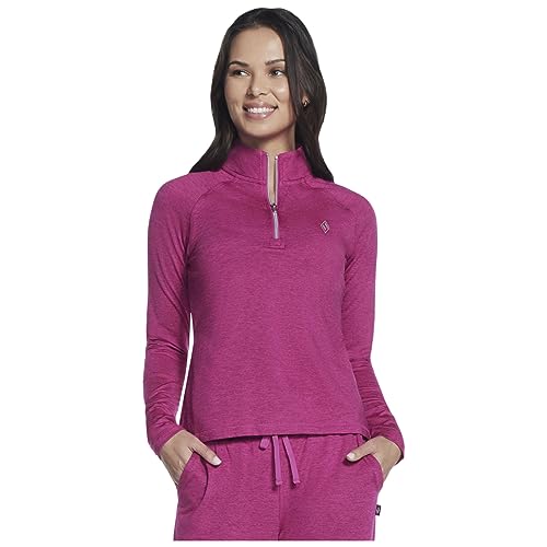 Skechers Damen Skech-Knits Ultra Go 1/4 Zip T-Shirt, Very Berry, XS von Skechers