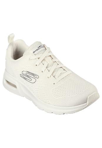 Skechers Damen Skech-air Gericht Sneaker, Natürliches Netzgewebe, schwarzer Rand, 41 EU von Skechers