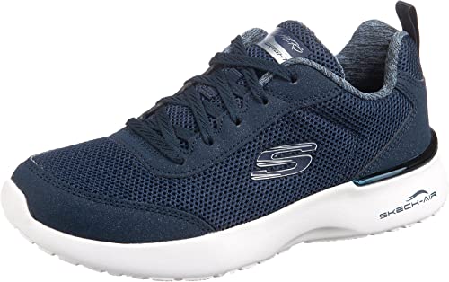 Skechers Damen Skech-AIR Dynamight Fast Brake Sneaker, Navy Mesh/White Trim, 37 EU von Skechers