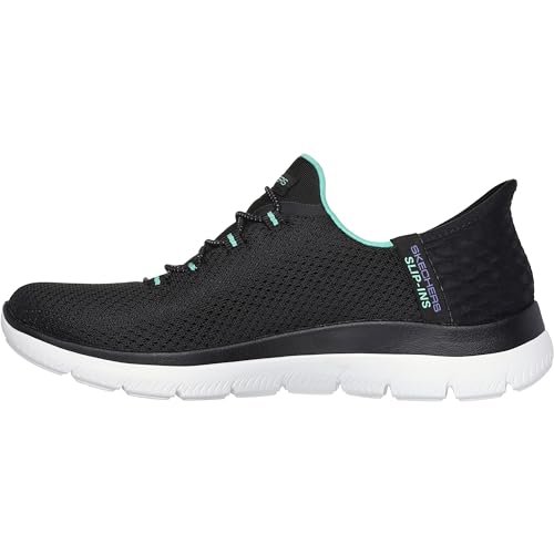 Skechers Damen Sneaker Summits blackmesh-Turquoise-purpletrim 38 von Skechers