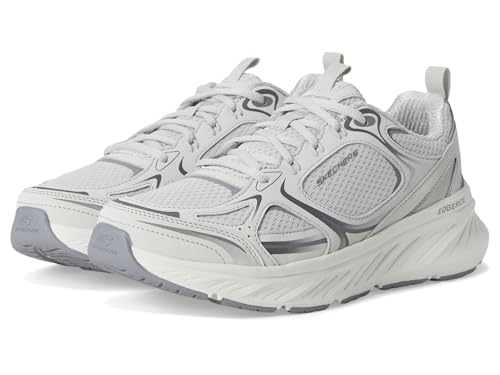 Skechers Damen Edgeride Sneakers, Gray Mesh/Duraleather/Trim, 38.5 EU von Skechers