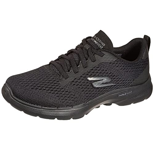Skechers Damen GO Walk 6 Bold Vision Sneakers,Sports Shoes, Black Textile/Trim, 36 EU von Skechers