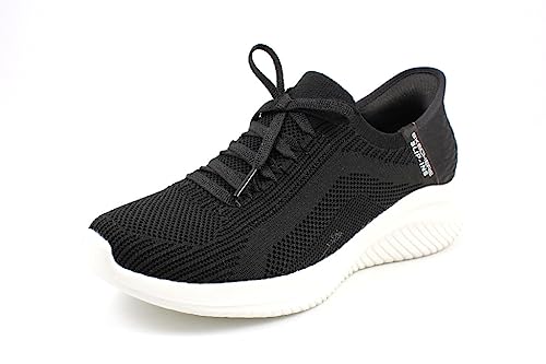 Skechers Damen Ultra Flex 3.0 Brilliant Path Sneakers,Sports Shoes, Black Knit/White Trim, 37 EU von Skechers