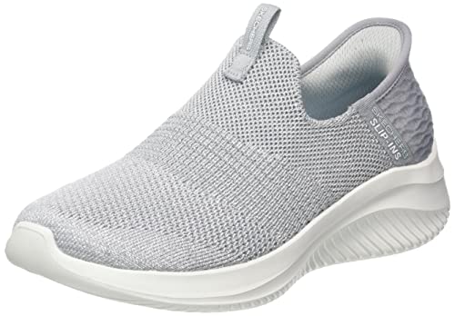 Skechers Damen Ultra Flex 3.0 Smooth Step Sneakers,Sports Shoes, Light Grey Knit/Jersey/Trim, 40 EU von Skechers