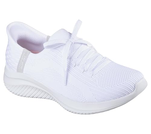 Skechers Damen Sneakers,Sports Shoes, White Knit/Light Gray Trim, 36.5 EU von Skechers