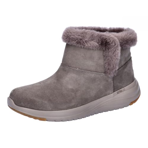 Skechers Damen On-The-Go Stellar Cozy Step Stiefelette, Dark Taupe Suede, 38.5 EU von Skechers