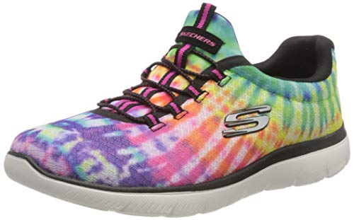 Skechers Damen Summits Looking Groovy Sneaker, Black Multi, 38.5 EU von Skechers