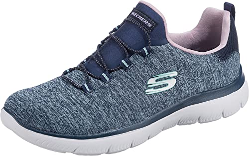 Skechers Damen Summits Quick Getaway Sneaker, Navy Mesh/Purple & Lt Blue Trim, 39.5 EU Skechers Damen Summits Quick Getaway Sneaker, Navy Mesh/Purple & Lt Blue Trim, 39.5 EU von Skechers