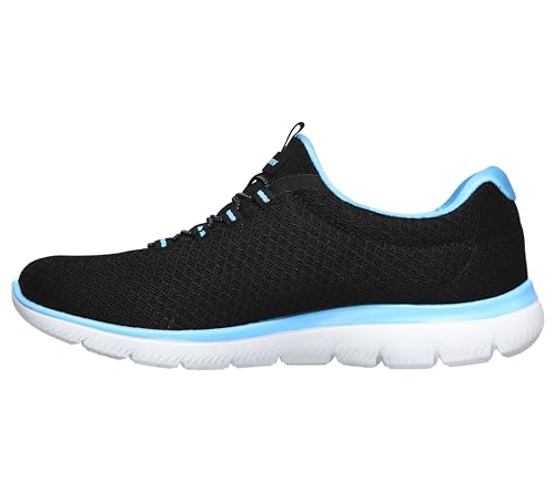 Skechers Damen Summits Sneaker, Black Turquoise, 35.5 EU von Skechers