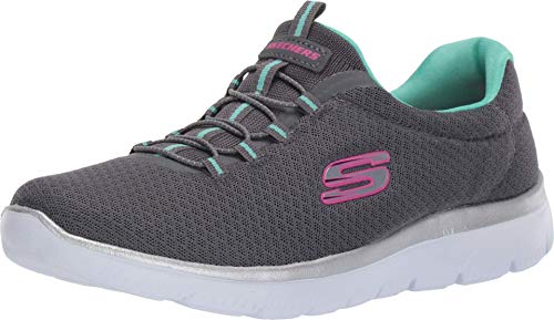 Skechers Damen Summits Sneaker, Grey Anthracite Green, 36.5 EU von Skechers