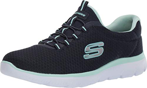 Skechers Damen Summits Sneaker, Navy Aqua Nvaq, 42.5 EU Weit von Skechers