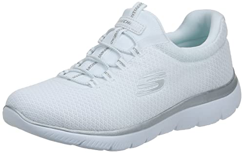 Skechers Damen Summits Sneaker, White Silver, 38.5 EU von Skechers