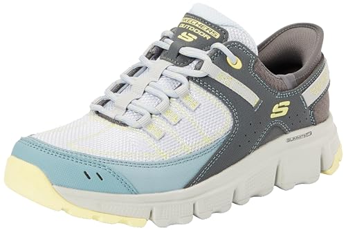 Skechers Damen Summits at Gipfel BEI, Blue Synthetic/Mesh/Yellowtrim, 41 EU von Skechers