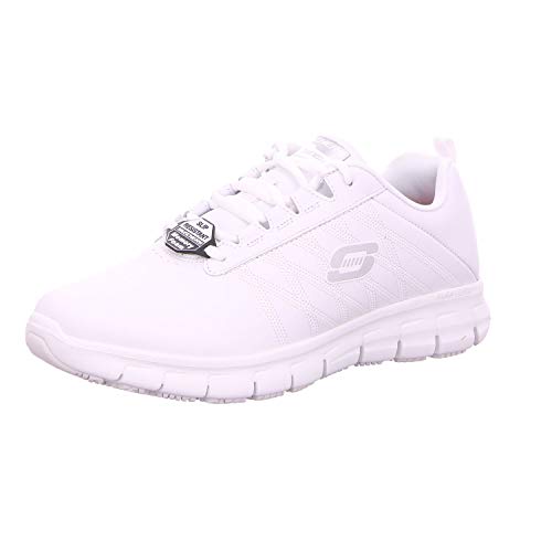 Skechers Damen Sure Track Erath Slip On Sneaker, White Leather, 35 EU von Skechers