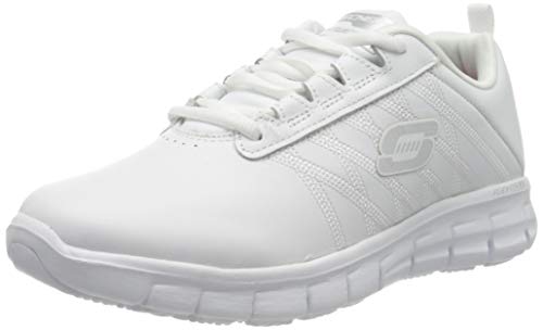 Skechers Damen Sure Track Erath Slip On Sneaker, White Leather, 35 EU von Skechers