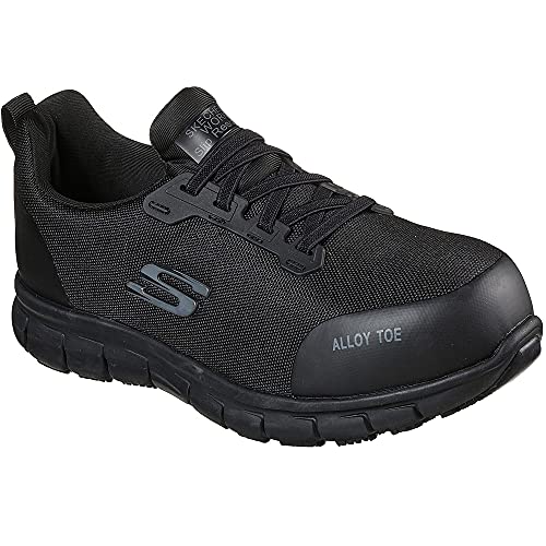 Skechers Damen Sure Track Jixie Slipper, Black Textile Synthetic, 37 EU von Skechers