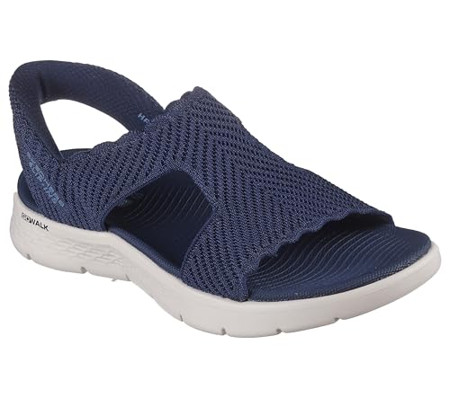 Skechers Damen T-Riemen Sandalen flach, Marineblau, 37 EU Skechers Damen T-Riemen Sandalen flach, Marineblau, 37 EU von Skechers
