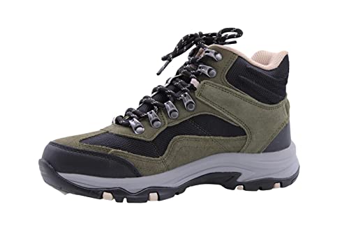 Skechers Damen Trego Base Camp Wanderstiefel, Olive Suede Back Textile Dark Natural Trim, 38 EU von Skechers