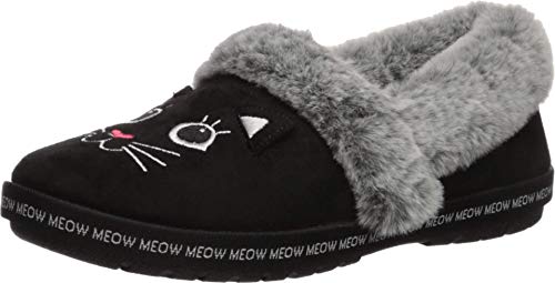 Skechers Damen Too Cozy – Meow Schlafanzug Hausschuh, schwarz, 38 EU von Skechers
