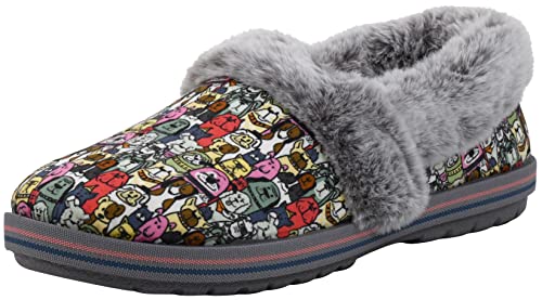 Skechers Damen Too Cozy – Snuggle Rovers Hausschuh, Grau, bunt, 38.5 EU von Skechers