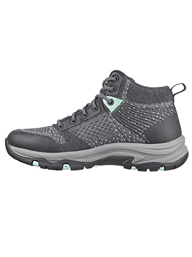 Skechers Damen Trego Out of HERE Walking-Schuh, Gray & Mint Knit/Hot Melt, 36 EU von Skechers