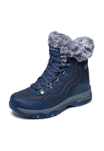 Skechers Damen Trego Stormie Stiefelette, Navy Nylon/Duraleather, 41 EU von Skechers