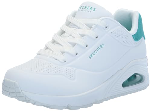 Skechers Damen UNO, White Durabuck/Mint Suede Trim, 43 EU von Skechers