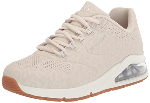 Skechers Damen UNO 2 Sneaker, Off White Tonal Leopard Print Durabuck/Mesh, 35 EU von Skechers