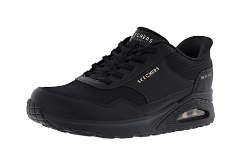 Skechers Damen UNO Banksia Sneaker, Black Duraleather/Mesh, 39.5 EU von Skechers