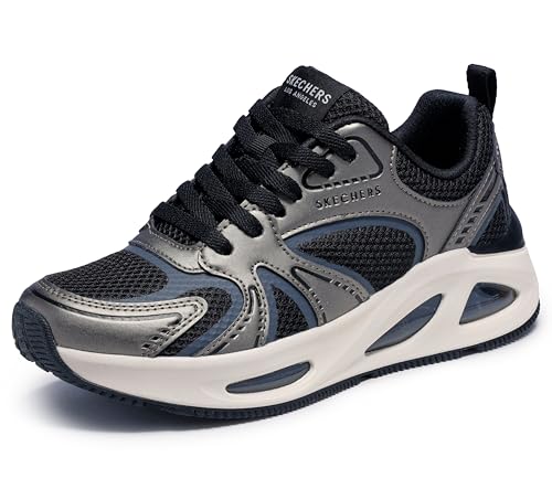 Skechers Damen UNO Ego-Illustris Air Sneaker, Gunmetal/Black, 36 EU von Skechers