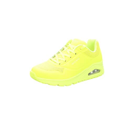 Skechers Damen Uno Night Shades Sneaker, Neon Yellow Durabuck, 36.5 EU von Skechers