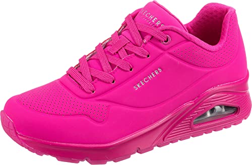 Skechers Damen Uno Night Shades Sneaker, Hot Pink Durabuck, 36.5 EU von Skechers