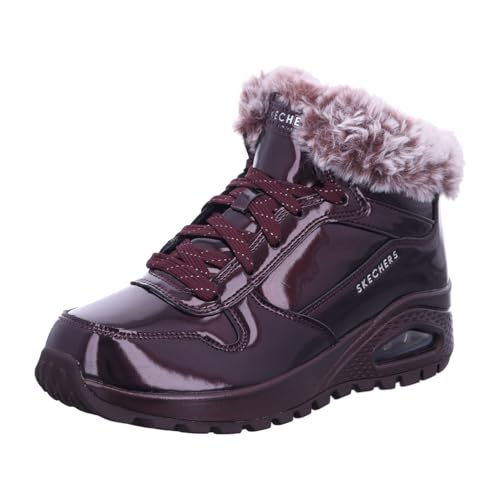 Skechers Damen UNO Rugged Fiesty Winter Stiefelette, Burgundy Patent Duraleather/Faux Fur, 41 EU Skechers Damen UNO Rugged Fiesty Winter Stiefelette, Burgundy Patent Duraleather/Faux Fur, 41 EU von Skechers