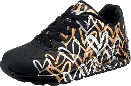 Skechers Damen Uno-metallic Love Sneakers, Schwarz, 38.5 EU Skechers Damen Uno-metallic Love Sneakers, Schwarz, 38.5 EU von Skechers