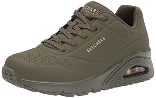 Skechers Damen UNO Stand ON AIR Sneaker, Olive Durabuck, 35 EU von Skechers