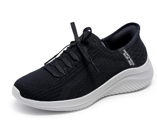 Skechers Damen Ultra Flex 3.0 Brilliant Path Sneakers,Sports Shoes, Black Knit/White Trim, 40 EU Skechers Damen Ultra Flex 3.0 Brilliant Path Sneakers,Sports Shoes, Black Knit/White Trim, 40 EU von Skechers